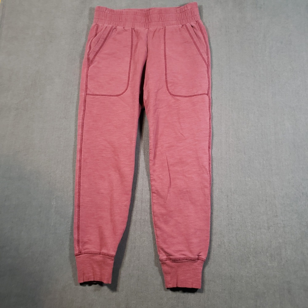 Cabi Jogger Pants Womens XS Rose Pink Slub Knit Elastic Waist‎ Pockets 4133